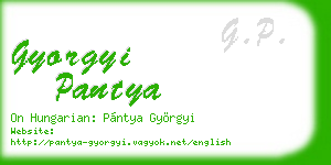 gyorgyi pantya business card