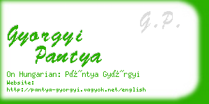 gyorgyi pantya business card